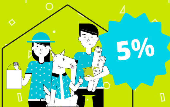 Скидка новоселам 5%