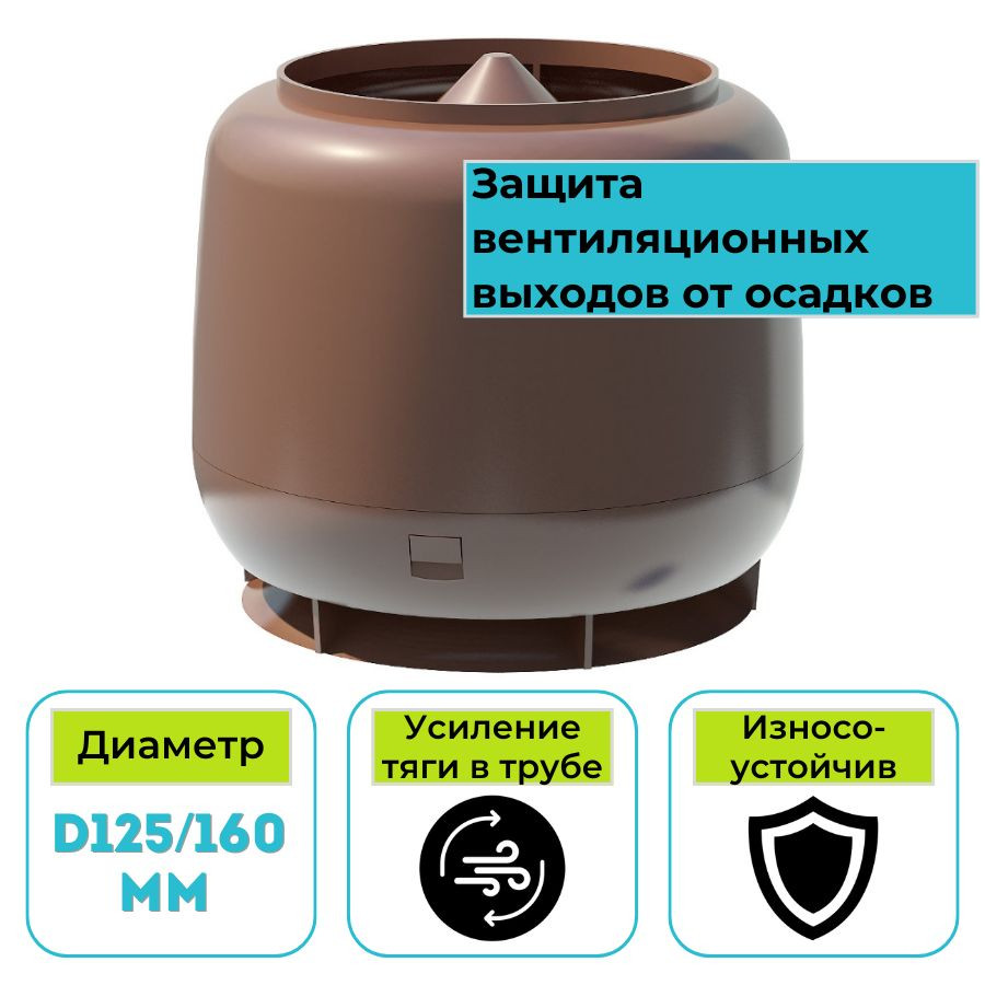 Колпак вентиляционный ТехноНИКОЛЬ D160 коричневый