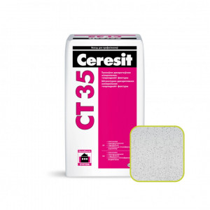 Декоративная штукатурка Ceresit СТ 35 Короед белая 3,5 мм 25 кг