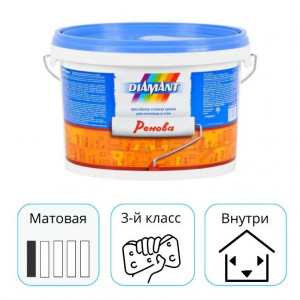 Краска акриловая Диамант Ренова белая 2,5 л