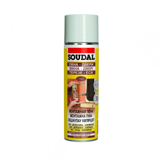 Пена монтажная Soudal Окна двери 500 мл