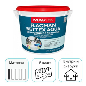 Краска MAV Flagman Bettex Aqua светло-серая матовая 1 л