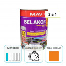 Грунт-эмаль MAV BELAKOR 15 оранжевый 1 л прямо по ржавчине 3 в 1