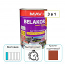 Грунт-эмаль MAV BELAKOR 15 красно-коричневый 1 л прямо по ржавчине 3 в 1