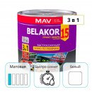 Грунт-эмаль MAV BELAKOR 15 белый 2,4 л прямо по ржавчине 3 в 1