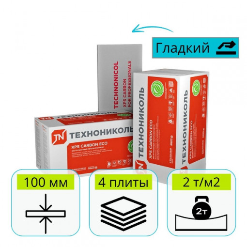 Пенополистирол ТехноНИКОЛЬ Carbon Eco ТВ 1180х580х100 мм