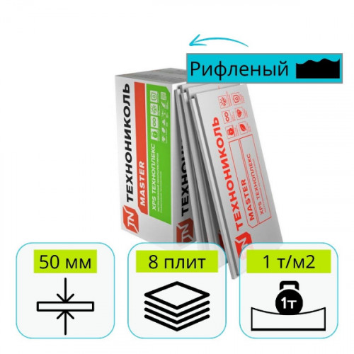 Пенополистирол ТехноНИКОЛЬ FAS/2 S/2 Техноплекс 1180х580х50 мм 1