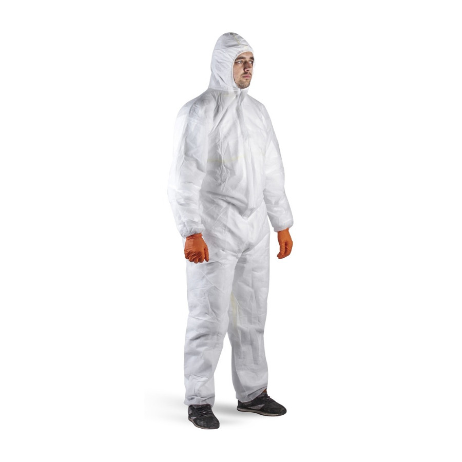 Защитный одноразовый комбинезон Jeta Safety JPC-100 с капюшоном (р-р XXL)