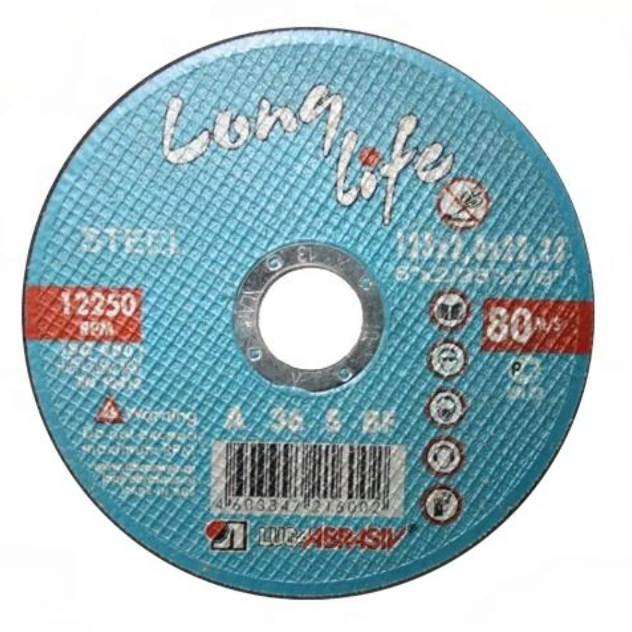 Круг отрезной по металлу 125х2,0х22,2 мм Луга Long Life
