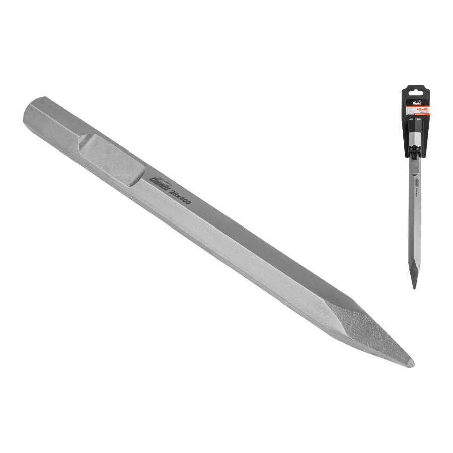 Зубило пиковое шестигранник 28 мм 400 мм GEPARD (GP0713-400)