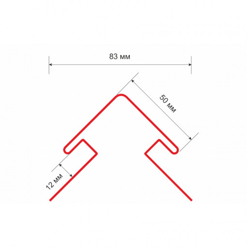 Угол наружный 50 мм для сайдинга Технониколь Оптима, бруния 3 м