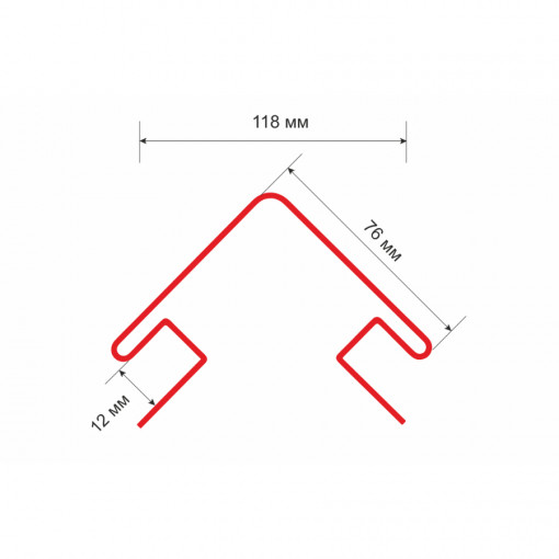 Угол наружный 75 мм для сайдинга Технониколь Оптима, вереск 3 м