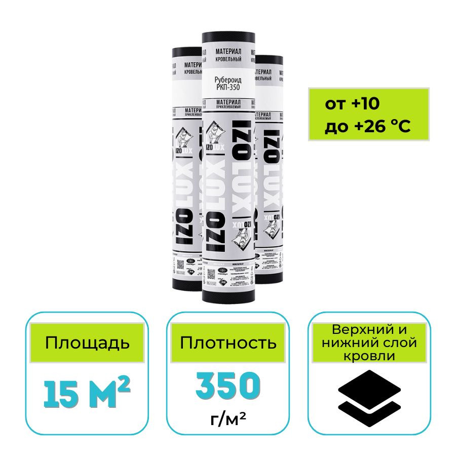 Рубероид IzoLUX РКП-350 15 м2