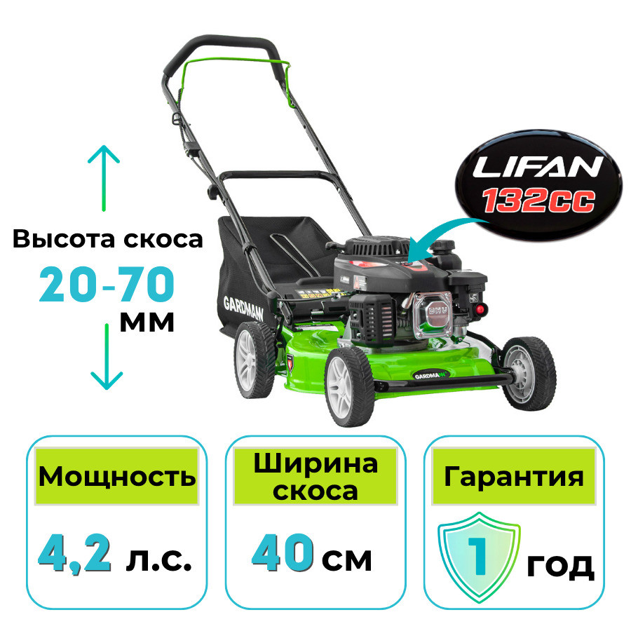 Газонокосилка бензиновая GARDMANN GML-405