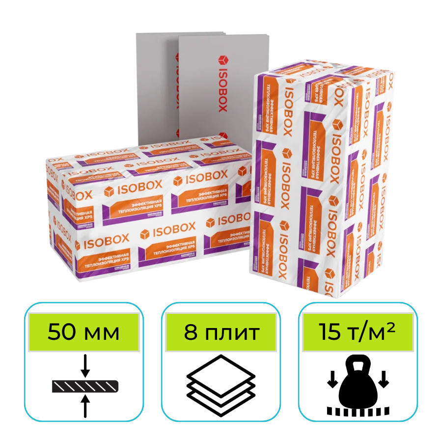Пенополистирол 150 XPS Изобокс 1180х580х50 мм