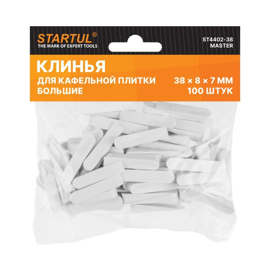 Клин для укладки плитки большой STARTUL Master 100 шт ST4402-38