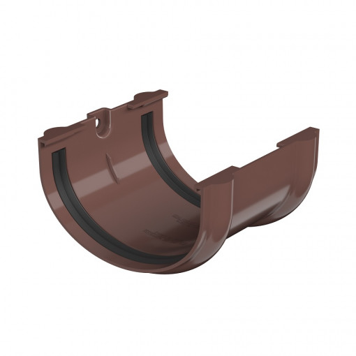 Соединитель желоба Технониколь Оптима, ПВХ коричневый 120 мм
