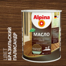 Масло Alpina для террас, лестниц и мебели глянцевое бразильский палисандр 0,75л