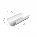 Желоб водосточный Технониколь ПВХ 125/82, серый 1,5 м