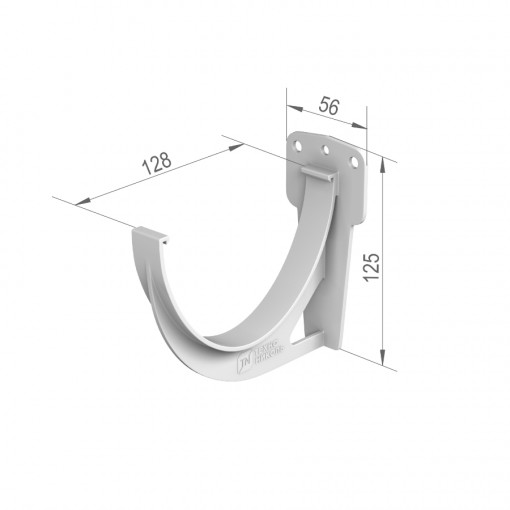 Кронштейн желоба Технониколь ПВХ 125/82, белый
