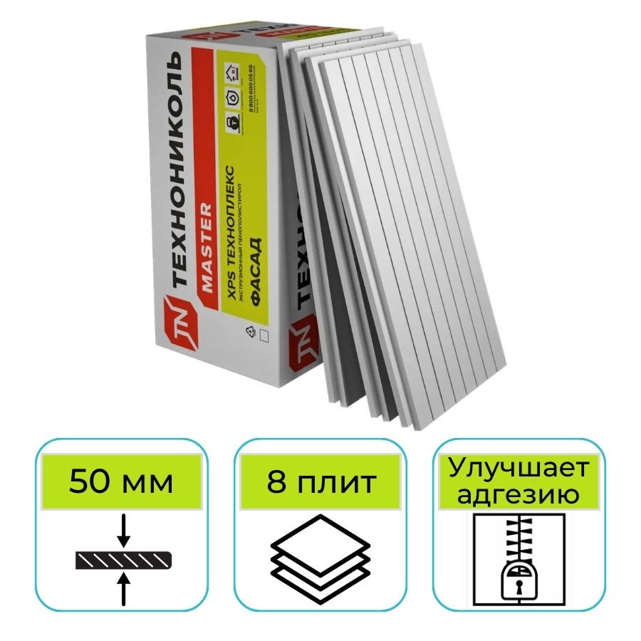 Пенополистирол ТехноНИКОЛЬ FAS/2 S/2 Техноплекс 1180х580х50 мм