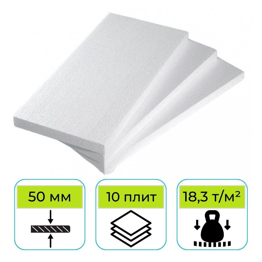 Пенопласт ППТ-25 Н-А-Р 1000х500х50 мм Стройпласт