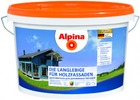 Краска Alpina долговечная для деревянных фасадов База 1 белая 2,5 л