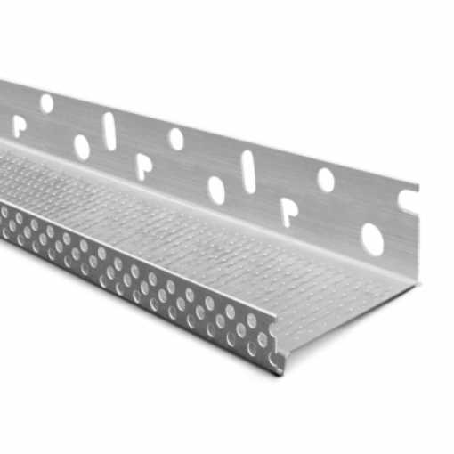 Цокольный профиль 103 мм, 2,5 м (алюминий) с перфорацией и капельником Profigips
