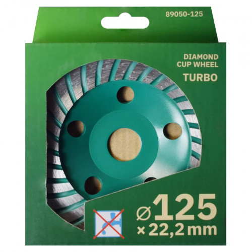 Чашка алмазная шлифовальная по бетону 125х22 мм Turbo ВОЛАТ 2
