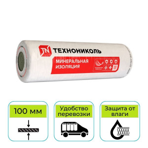 Утеплитель ТехноНиколь 40 RN Стандарт 9000х1220х100 мм ПРОФ мат стекловолокно