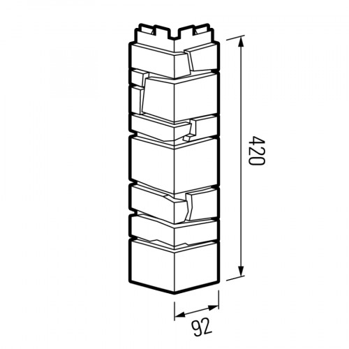 Угол наружный для фасадных панелей Технониколь Оптима Камень серый 2