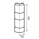 Угол наружный для фасадных панелей Технониколь Оптима Песчаник темно-коричневый