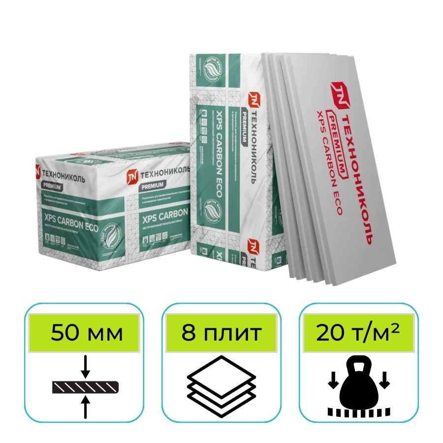 Пенополистирол ТехноНИКОЛЬ Carbon Eco 1180х580х50 мм