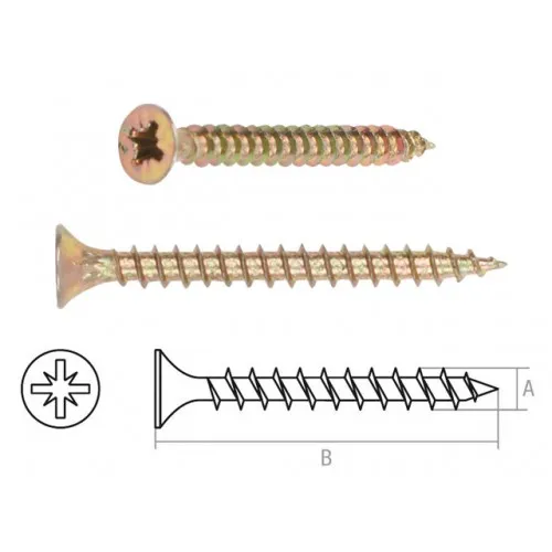 Шуруп (саморез) универсальный Pz 4,5х25 мм желтый цинк 250 шт STARFIX 2