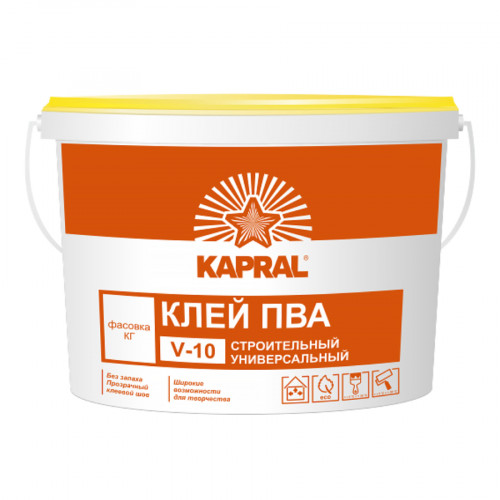 Клей ПВА строительный универсальный Kapral (Капрал) V-10 1 кг