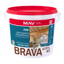 Лак акриловый для дерева MAV BRAVA ACRYL 43 TROX 53 полуматовый 5 л