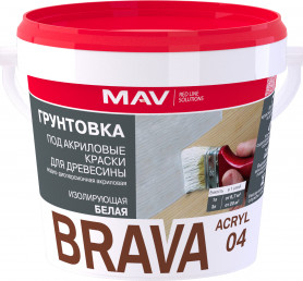 Грунтовка MAV BRAVA ACRYL 04 под акриловые краски для древесины 1 л