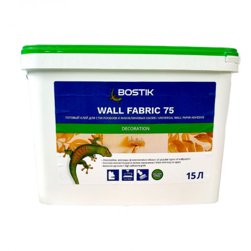 Клей Bostik (Бостик) 75 для стеклообоев и флизелиновых обоев 15 л