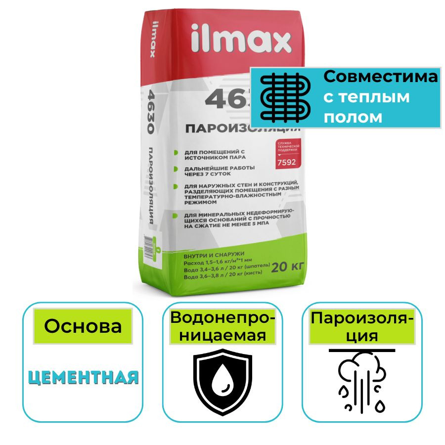 Пароизоляция ilmax 4630 20 кг