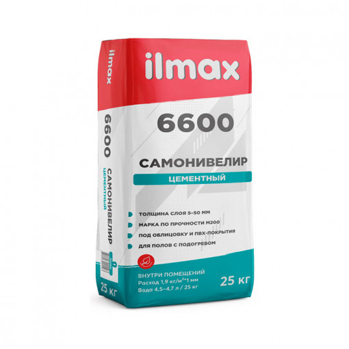 Самонивелир цементный ilmax 6600 25 кг