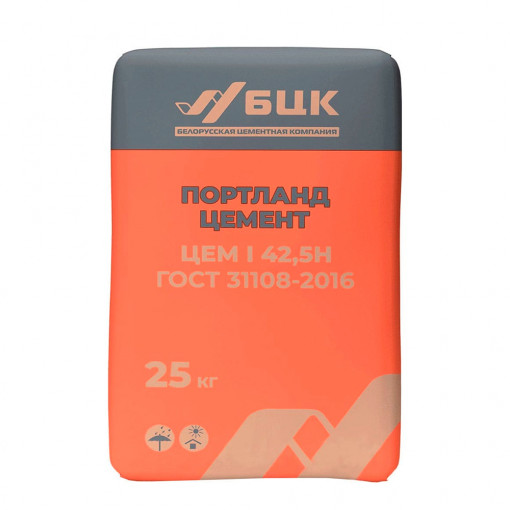 Цемент Д0 ЦЕМ 1 42,5 Н БЦК 25 кг (бумажный мешок)