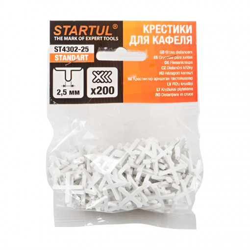 Крестики для плитки 2,5 мм STARTUL Standart 200 шт