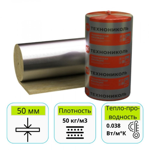 Мат ламельный ТехноНИКОЛЬ Техно 50 5000х1200х50 мм 1