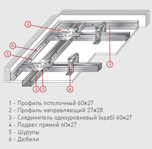 Соединитель одноуровневый (краб) 0,9 мм Кнауф