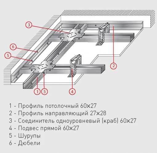 Соединитель одноуровневый (краб) 0,9 мм Кнауф