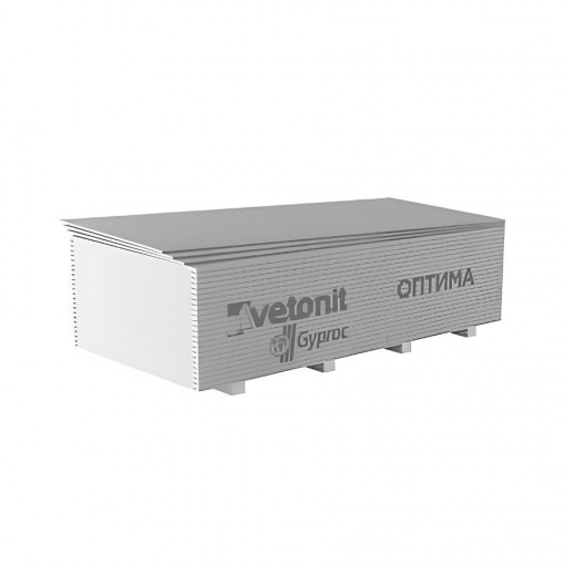 Гипсокартон 3000х1200х12,5 мм Vetonit (Gyproc) Optima