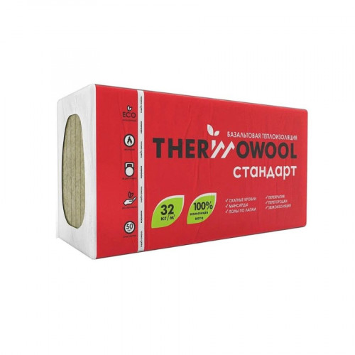 Утеплитель Изомин ThermoWool Стандарт 1200х600х50 мм 2