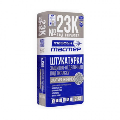 Штукатурка Тайфун Мастер №23к-2 Корник 1,5 мм под окраску 25 кг