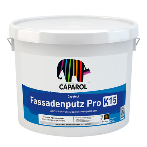 Штукатурка Caparol Capatect Fassadenputz Pro R20 Короед 2 мм База 1 белая 25 кг 2