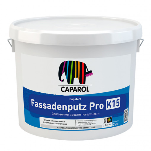 Штукатурка Caparol Capatect Fassadenputz Pro R20 Короед 2 мм База 1 белая 25 кг